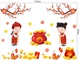 Decal Trang Trí Tết hoa đào đón xuân tài lộc