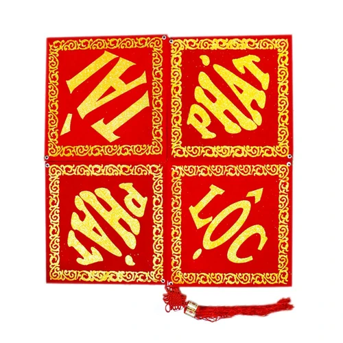 Luyễn Vuông Phát Tài Phát Lộc Trang Trí Tết