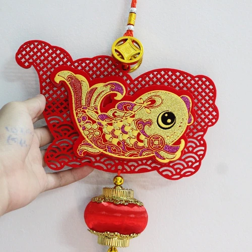 Lộc treo cá chép vàng trang trí tết