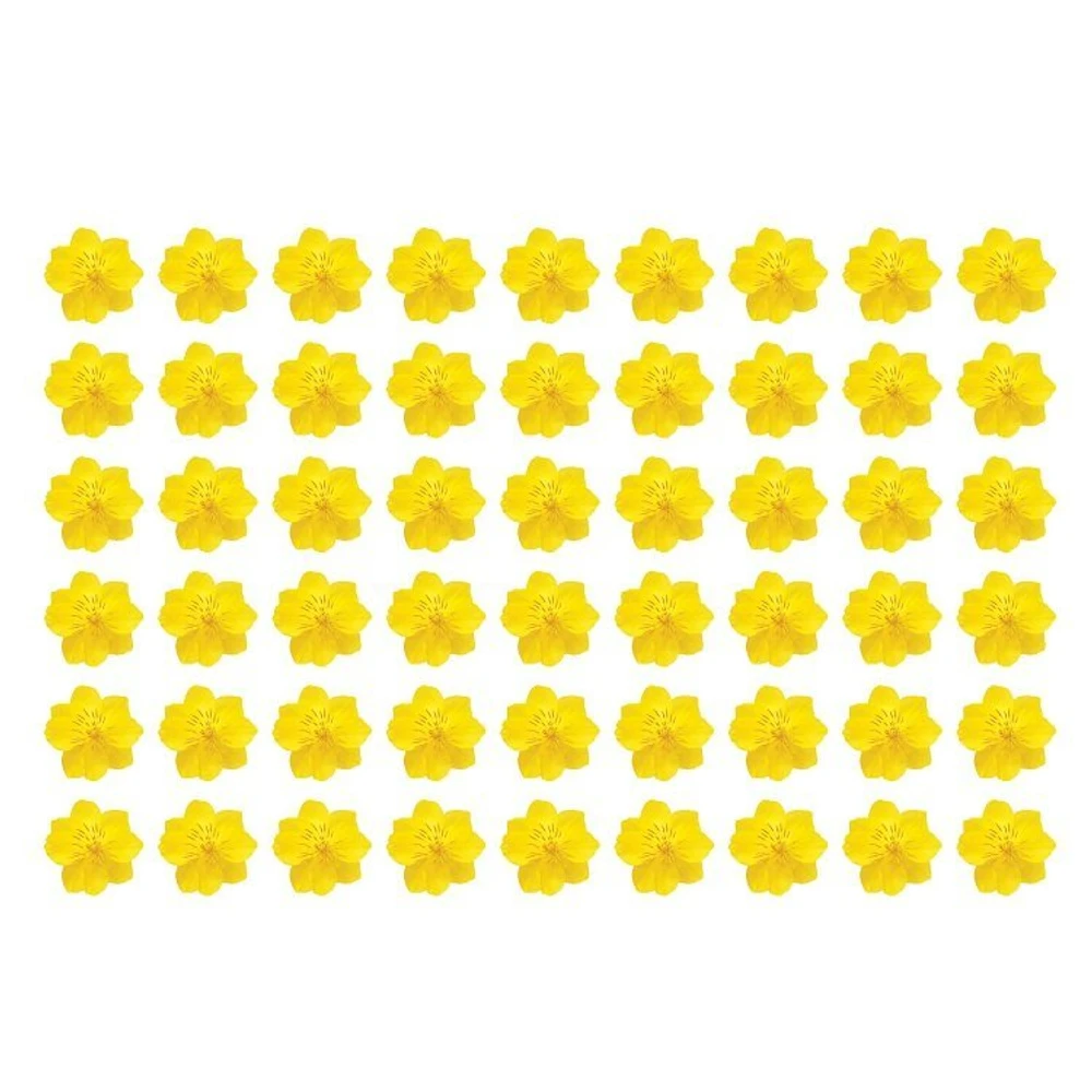 Decal trang trí tết lồng đèn đỏ hoa mai vàng