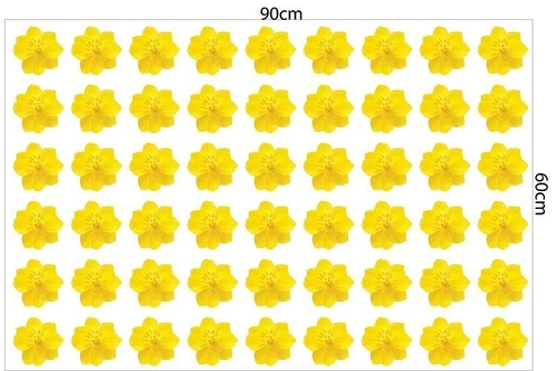 Decal trang trí tết lồng đèn đỏ hoa mai vàng