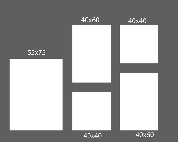 Bộ tranh treo tường nghệ thuật đương đại mẫu 7