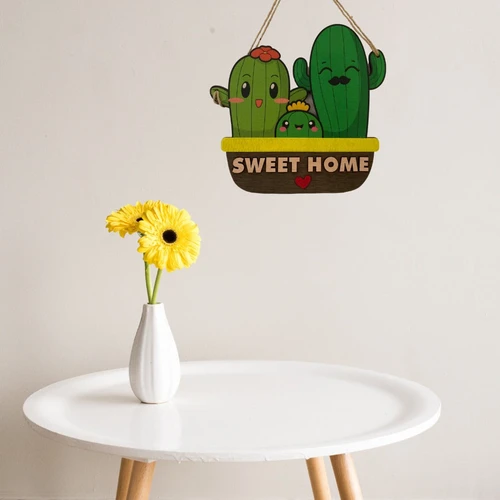 Bảng treo handmade xương rồng Sweet Home