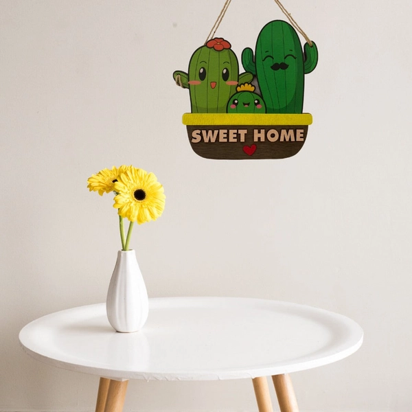 Bảng treo handmade xương rồng Sweet Home
