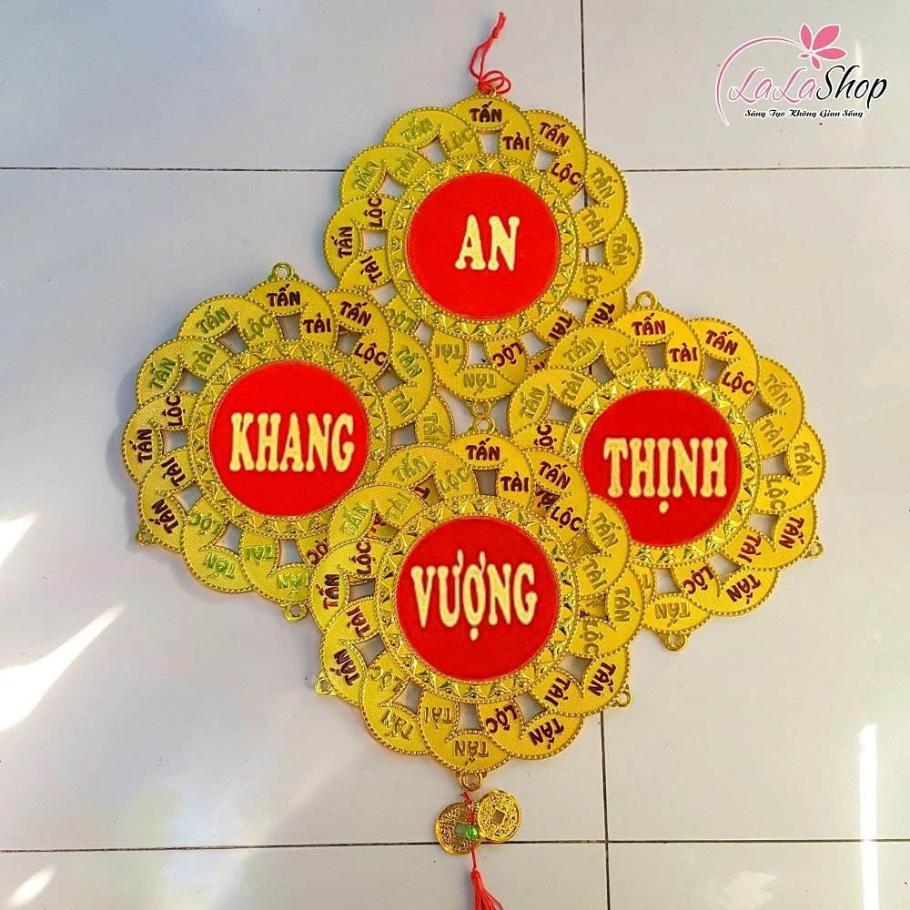 Dây chữ an khang thịnh vượng treo trang trí tết
