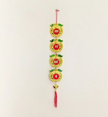 Dây lộc treo tết táo vàng Chúc mừng năm mới và Vạn sự như ý