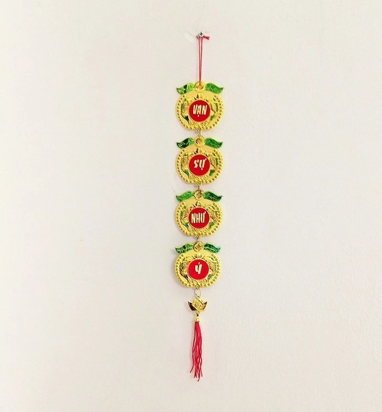 Combo 2 dây lộc treo tết táo vàng Chúc mừng năm mới và Vạn sự như ý