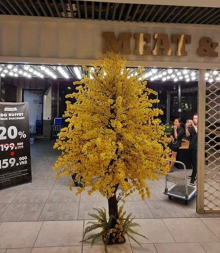 Cây mai giả trang trí tết cao 2m5