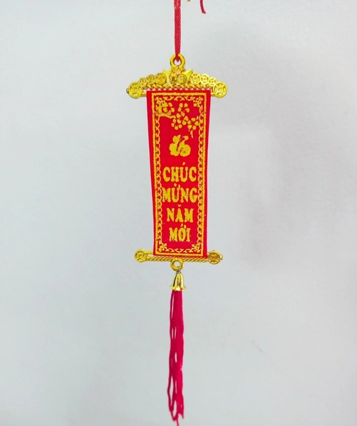 Liễn đỏ mini chữ phúc chúc mừng năm mới trang trí tết