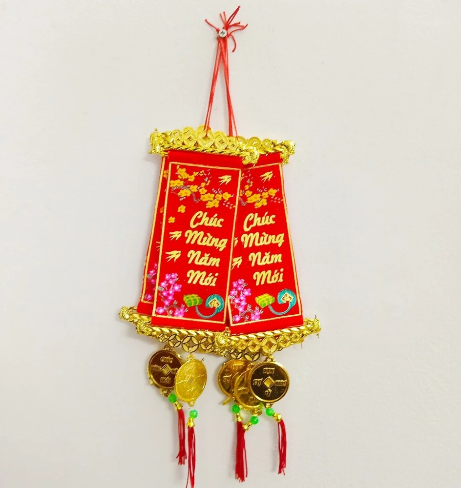 Liễn đỏ mini chúc mừng năm mới trang trí tết