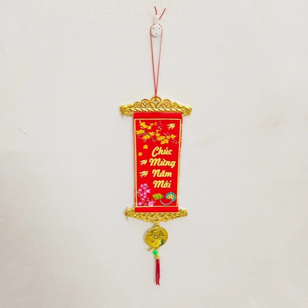 Liễn đỏ mini chúc mừng năm mới trang trí tết