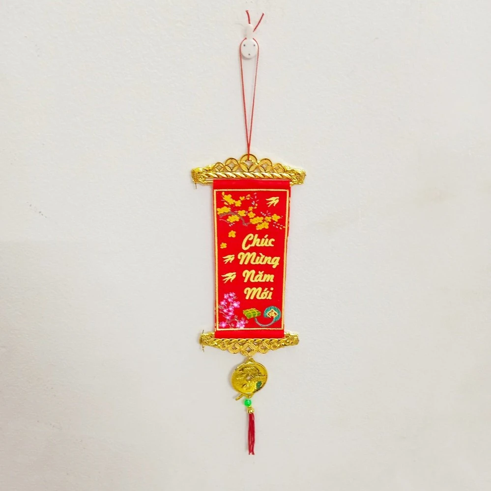 Liễn đỏ mini chúc mừng năm mới trang trí tết