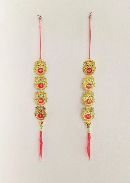 Combo 5 dây Dây lộc treo trang trí tết hình mũ vàng tài lộc