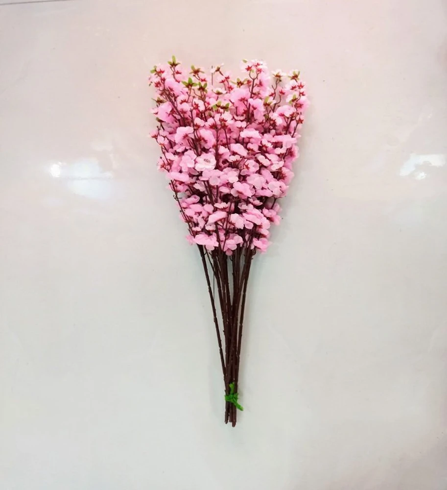 Cành đào hồng giả trang trí tết (Bộ 10 cành)