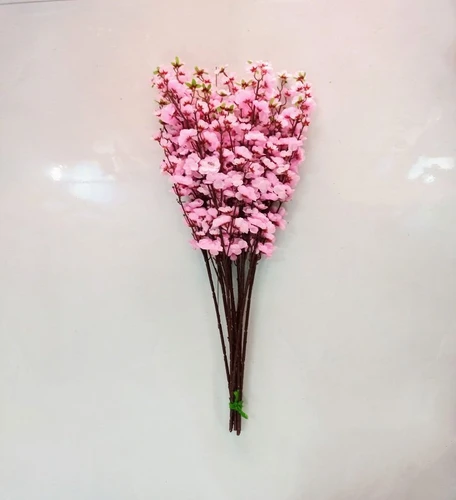 Cành đào hồng giả trang trí tết (Bộ 10 cành)