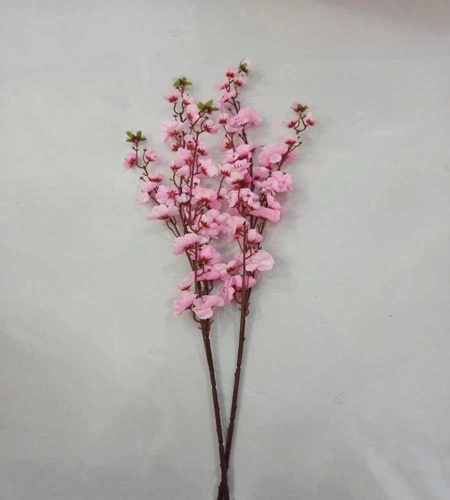 Cành đào hồng giả trang trí tết