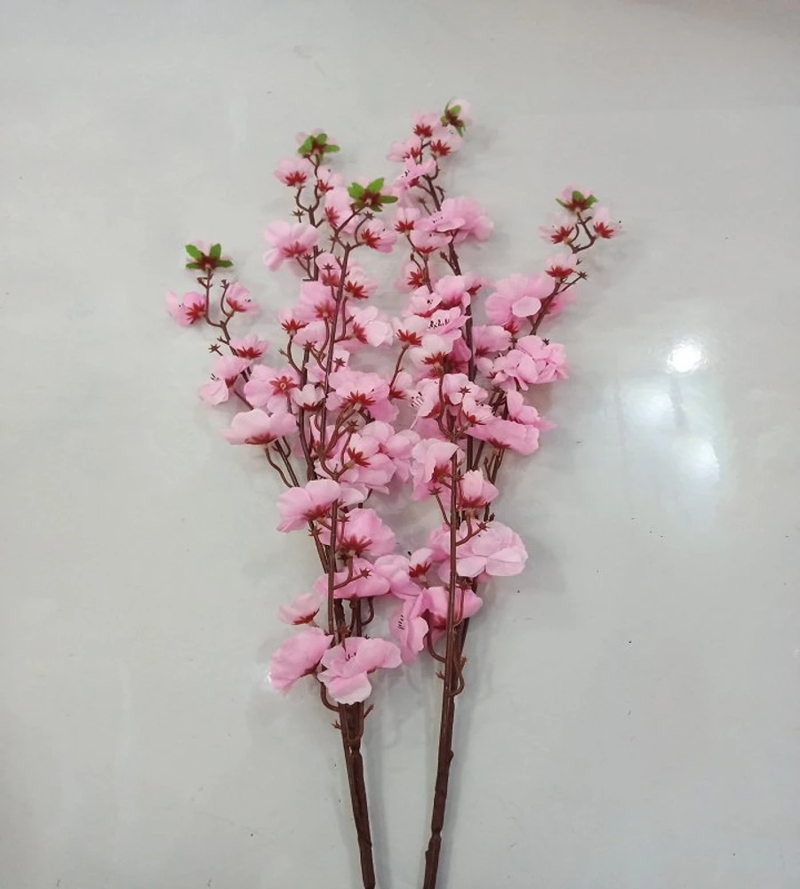 Cành đào hồng giả trang trí tết