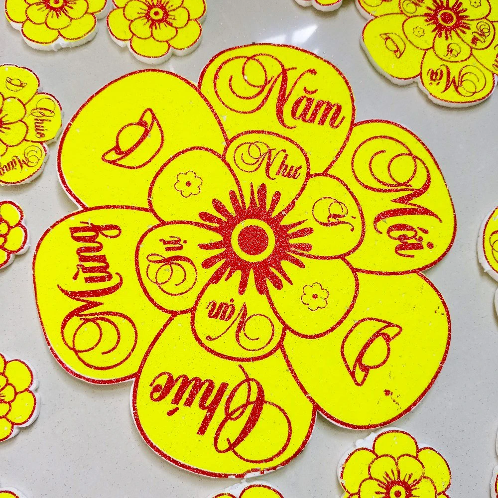 Bộ Bông mai xốp trang trí tết Chúc mừng năm mới