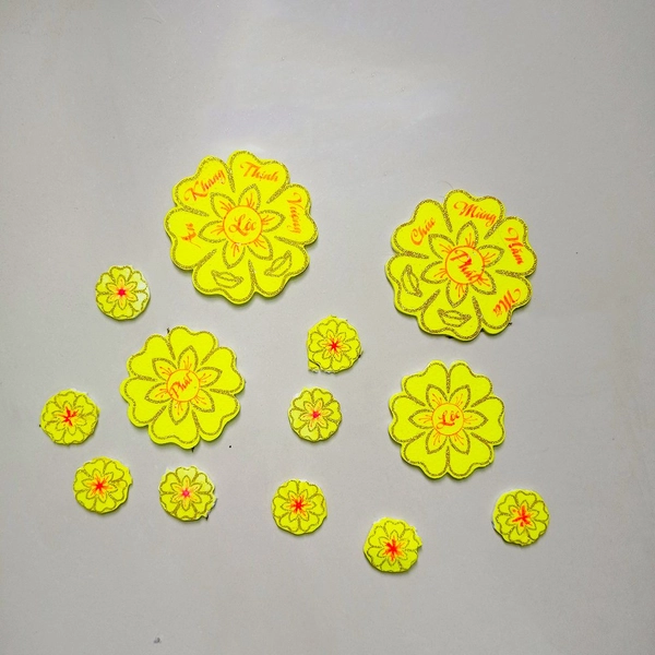 Bộ Bông mai xốp trang trí tết Chúc mừng năm mới An khang thịnh vượng