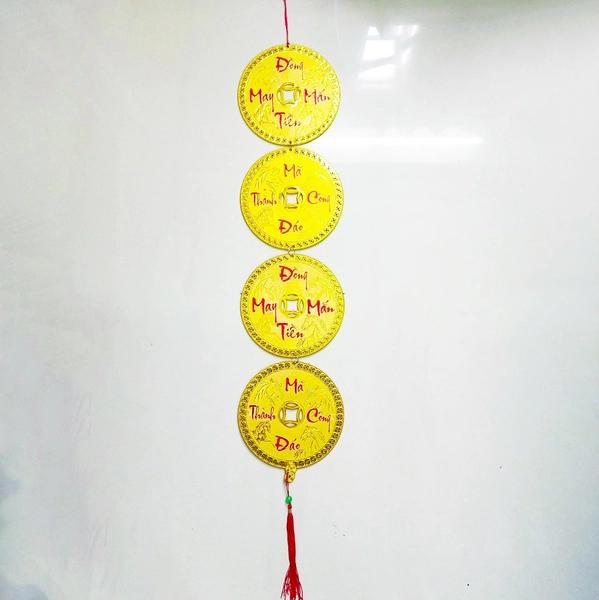 Lộc treo đồng tiền may mắn mã đáo thành công trang trí tết