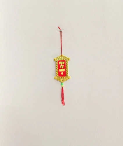 Dây lộc treo trang trí tết câu đối và hoa mai (bộ 10 dây)