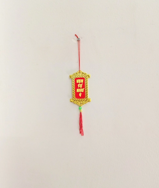 Dây lộc treo trang trí tết câu chúc và hoa mai (bộ 10 dây)