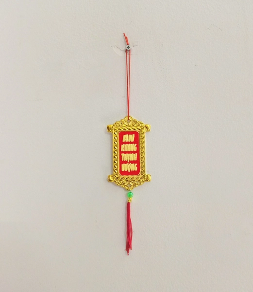 Dây lộc treo trang trí tết câu chúc và hoa mai (bộ 10 dây)