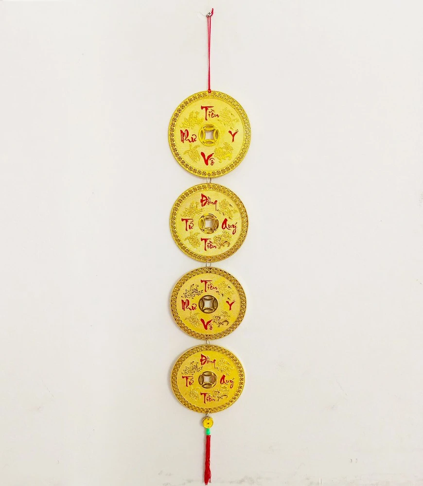 Dây Lộc treo đồng tiền vàng Vạn Sự như ý