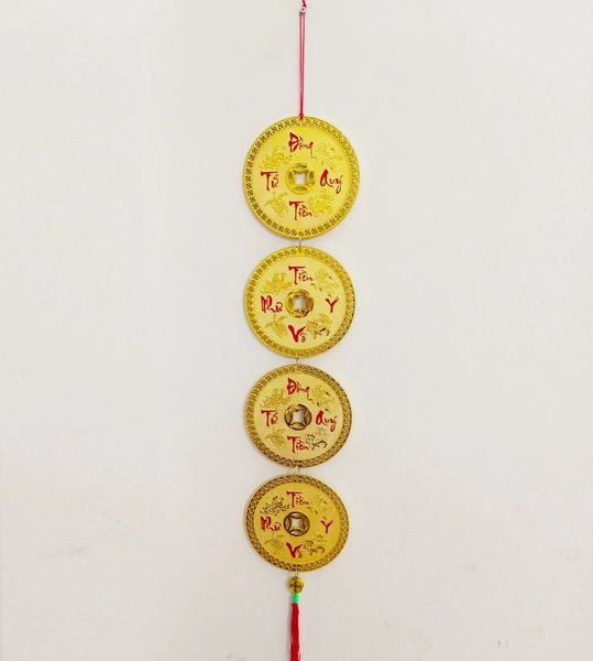 Dây liễn treo đồng tiền vàng Tiền vô như ý