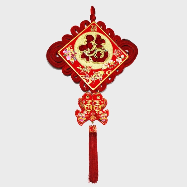 Liễn Chữ Phúc Cá Chép đỏ trang trí tết 01 (Loại lớn)