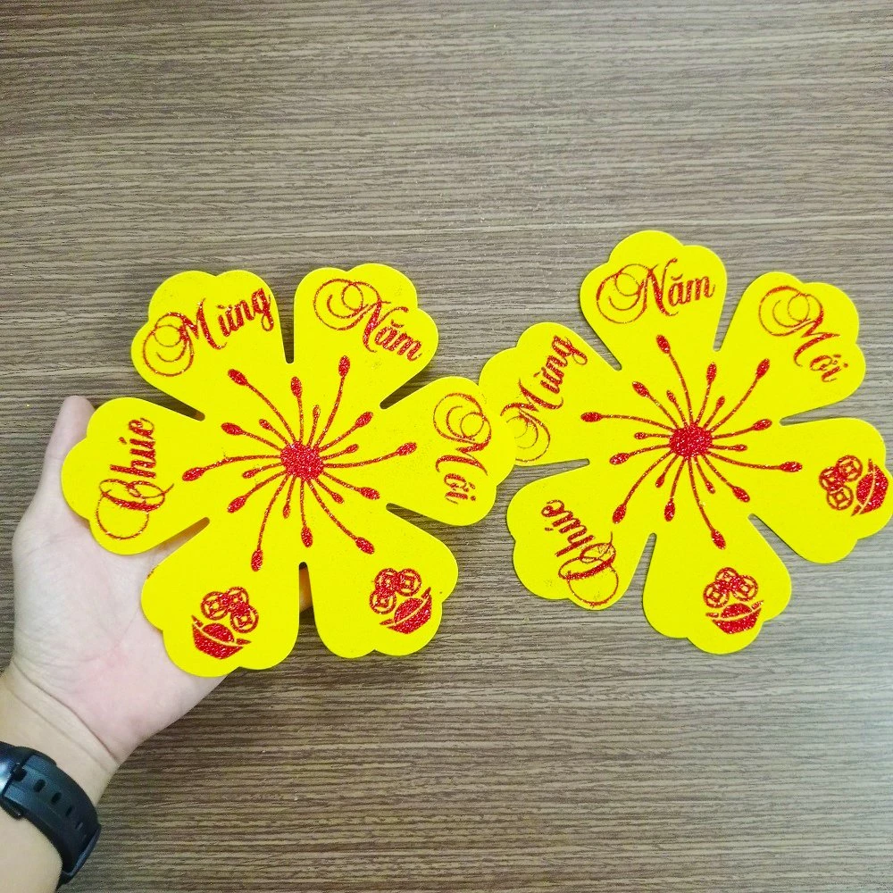 Bộ 2 Bông Mai Dẻo 18cm Trang Trí Tết