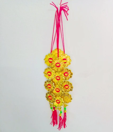 Dây lộc treo trang trí nhà ngày tết hình hoa mai câu chúc tết