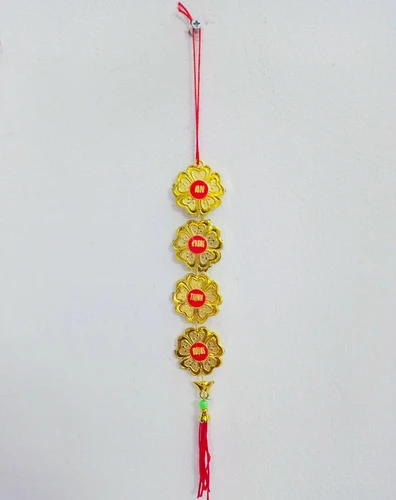 Dây lộc treo trang trí nhà ngày tết hình hoa mai câu chúc tết