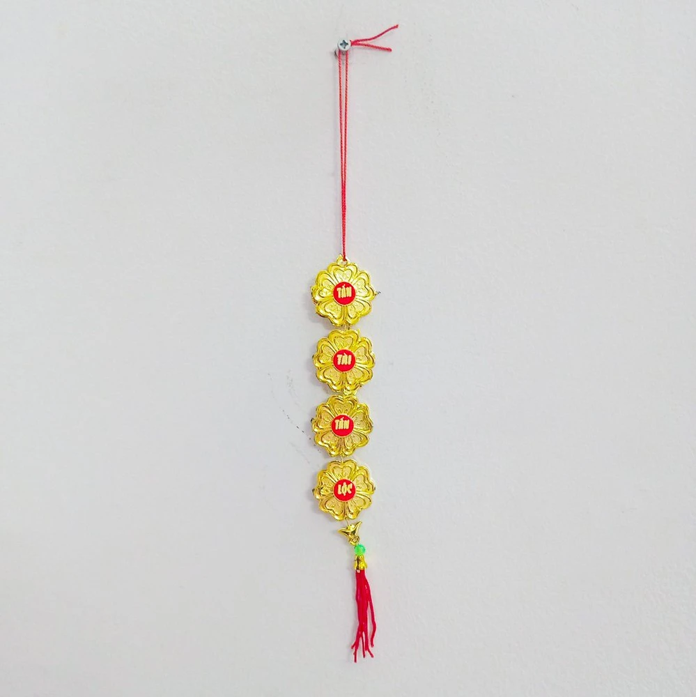 Dây lộc treo trang trí nhà ngày tết hình hoa mai câu chúc tết