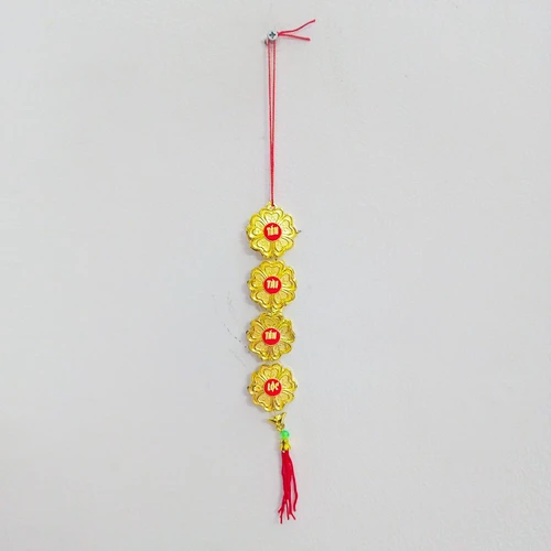 Dây lộc treo trang trí nhà ngày tết hình hoa mai câu chúc tết