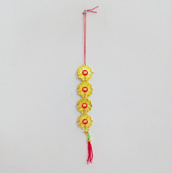 Dây lộc treo trang trí nhà ngày tết hình hoa mai câu chúc tết