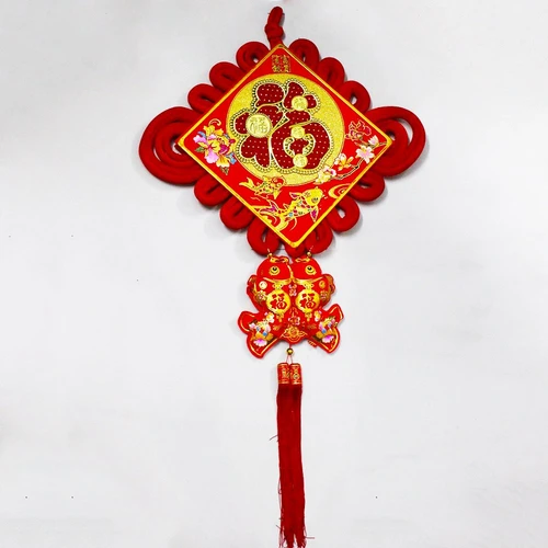 Liễn Chữ Phúc Cá Chép Đỏ Trang Trí Tết 02 (Loại Lớn)