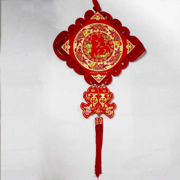 Liễn Chữ Phúc Cá Chép Đỏ Trang Trí Tết 03 (Loại Lớn)