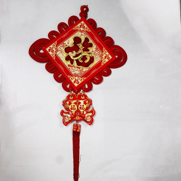 Liễn Chữ Phúc Cá Chép Đỏ Trang Trí Tết 04 (Loại Lớn)