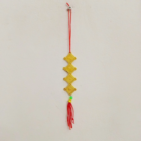 Dây lộc treo trang trí nhà Tết hình thoi câu chúc tết