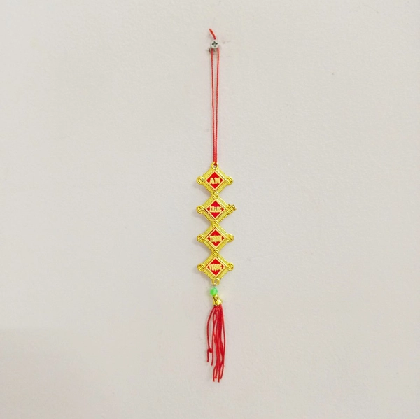 Dây lộc treo trang trí nhà Tết hình thoi câu chúc tết