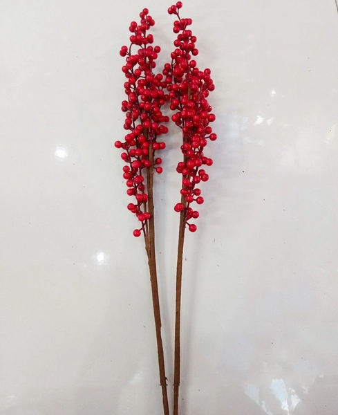 Cành đào đông đỏ không lá trang trí tết