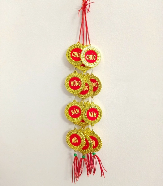Combo 5 dây lộc treo Đồng tiền vàng Chúc mừng năm mới 01