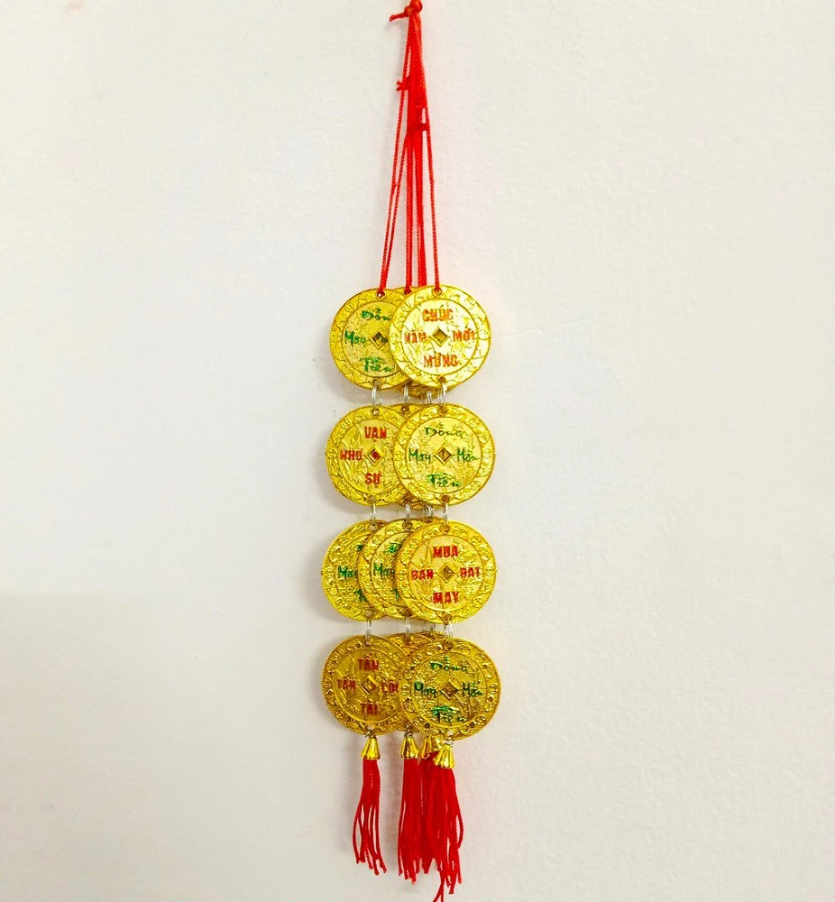 Dây lộc treo trang trí tết Đồng tiền may mắn mẫu 07