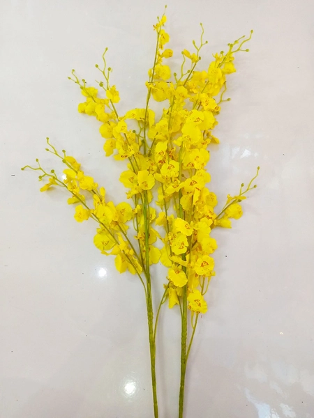 Hoa lan vũ nữ vàng giả trang trí tết mẫu 02