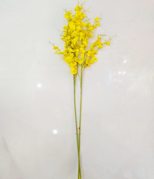 Hoa lan vũ nữ vàng giả trang trí tết mẫu 02