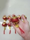 Lộc treo Lồng đèn đỏ kim tuyến 02 (10 cái)