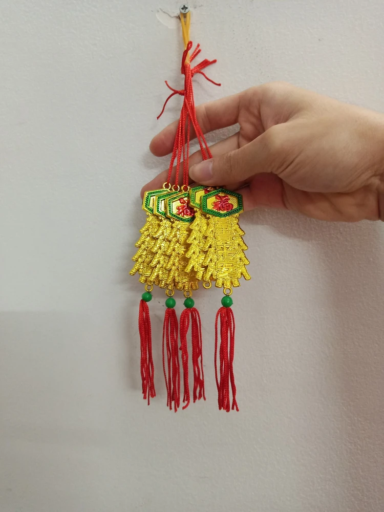 Dây lộc treo pháo bông vàng mini 02