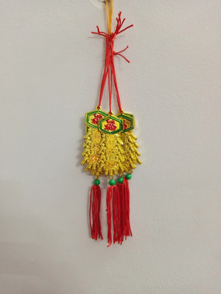 Dây lộc treo pháo bông vàng mini 02