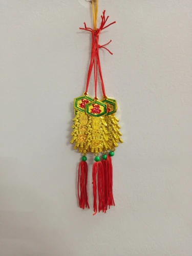 Dây lộc treo pháo bông vàng mini 02